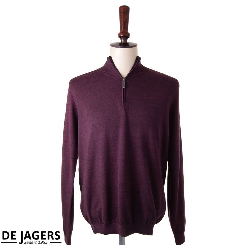 Mens 1/4 Zip Jersey Purple Melange – De Jagers