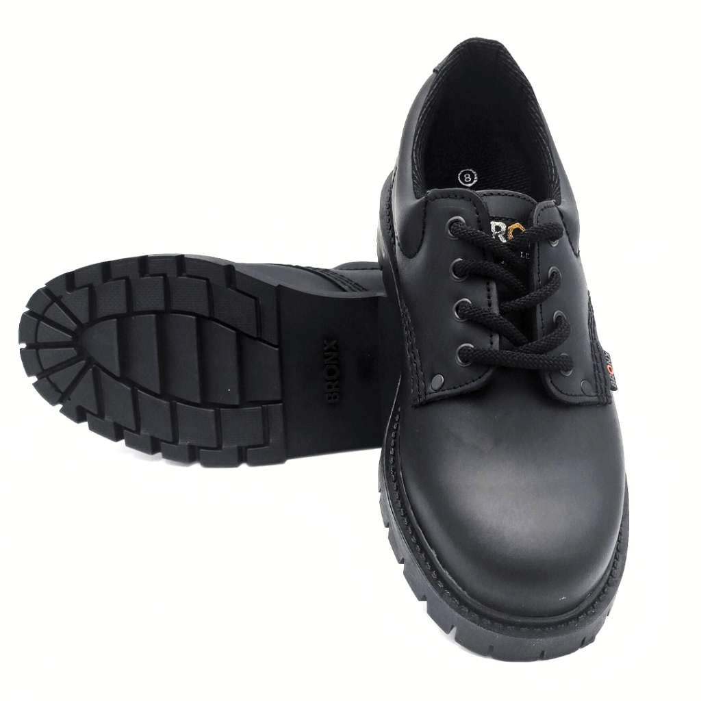 BRONX RENEGADE BLACK SCHOOL SHOES